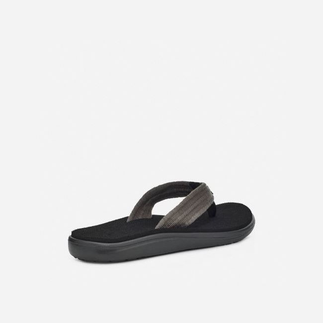 Grey Teva Voya Canvas Men's Flip Flops | XAVDA3A