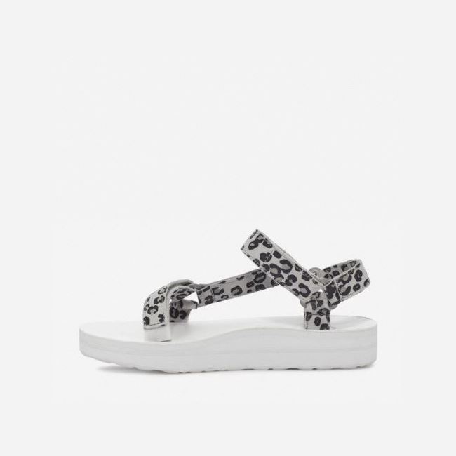 Leopard White Teva Midform Universal Leopard Women's Flatforms | T4A9R5S