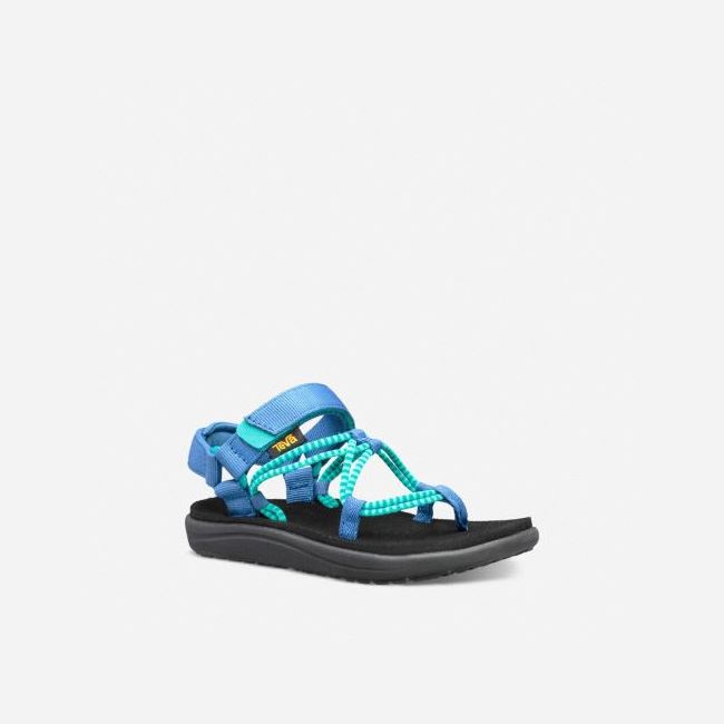 Light Green / Dark Blue Teva Voya Infinity Kids' Sandals | SXJ1IAZ