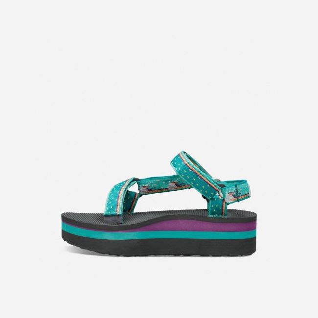 Light Green Teva Flatform Universal Women's Flatforms | 5841VJY