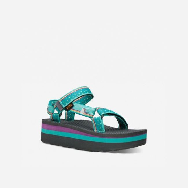 Light Green Teva Flatform Universal Women's Sandals | RR8CBB6