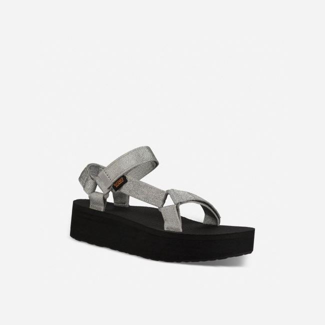 Metal Silver Teva Flatform Universal Women's Flatforms | IJMZHQ3