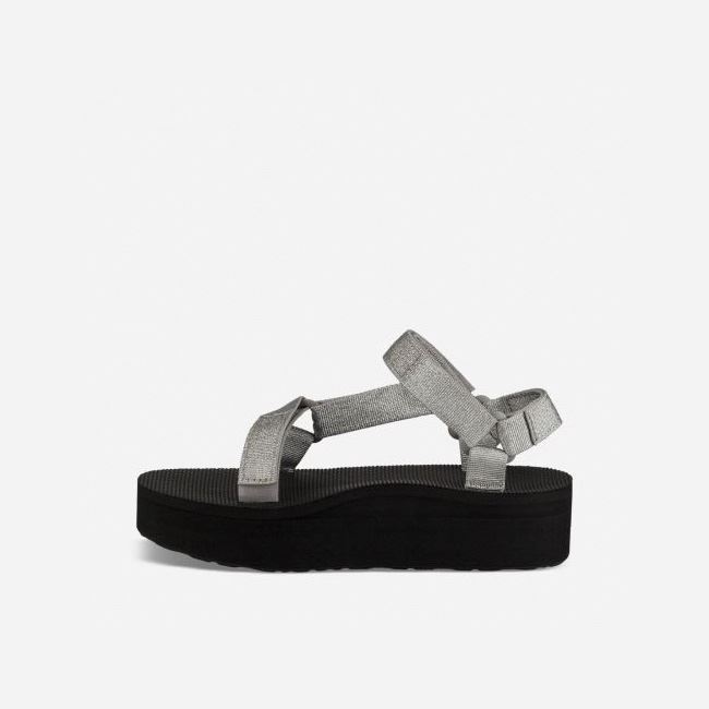 Metal Silver Teva Flatform Universal Women's Flatforms | IJMZHQ3