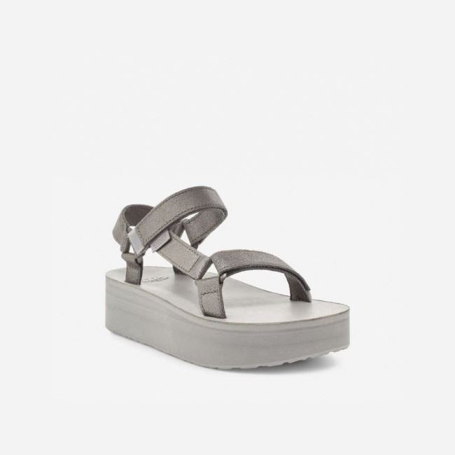 Metal Teva Flatform Universal Leather Women's Flatforms | D1AQXP2