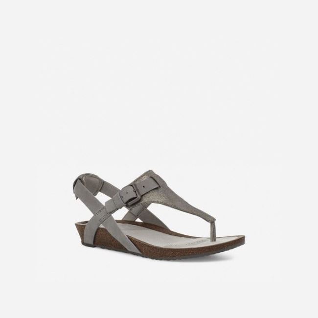 Metal Teva Mahonia 3-Point Metallic Women's Sandals | Y4GOBBQ