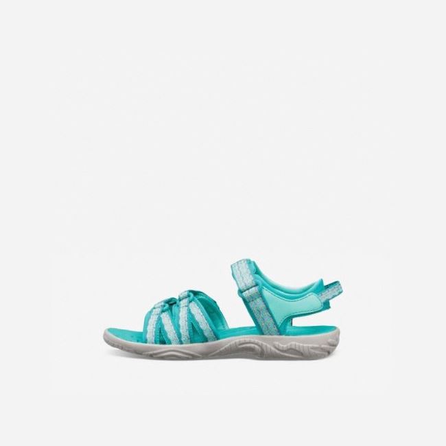 Metal Turquoise Blue Teva Tirra Kids' Sandals | C0YB616