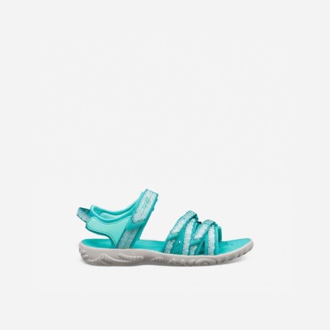 Metal Turquoise Blue Teva Tirra Kids\' Sandals | C0YB616