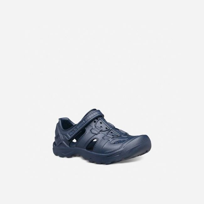 Navy Teva Omnium Drift Kids' Slip Ons | NP7WS00