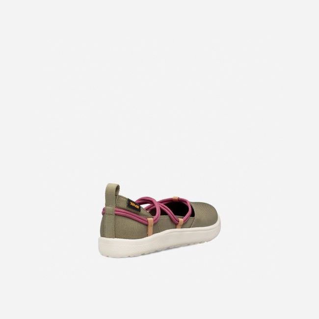 Olive / Red Purple Teva Voya Infinity MJ Women's Slip Ons | B26JXKY