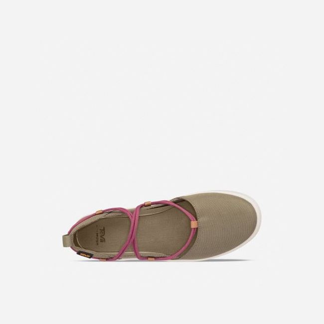 Olive / Red Purple Teva Voya Infinity MJ Women's Slip Ons | B26JXKY