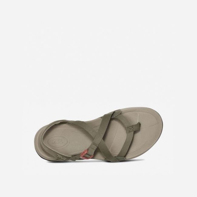 Olive Teva Ascona Cross Strap Women's Sandals | IMWU52W