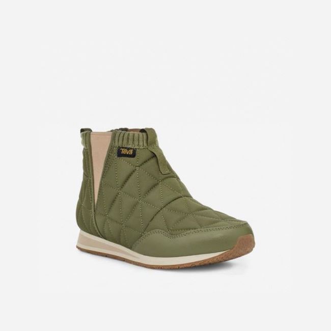 Olive Teva Ember Mid Women's Shoes | UTIZHOQ