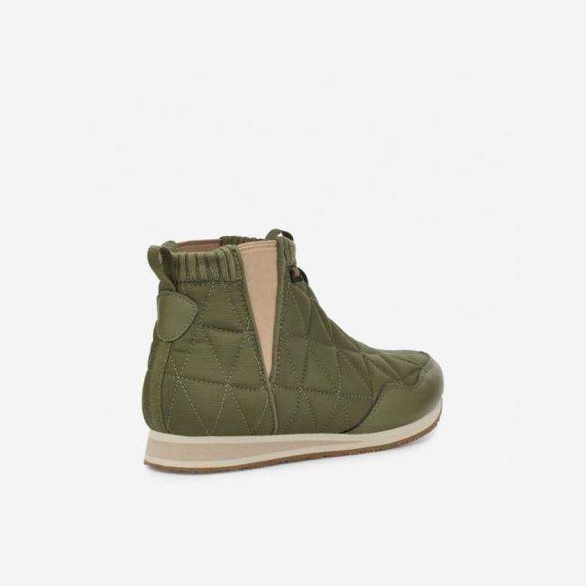 Olive Teva Ember Mid Women's Shoes | UTIZHOQ