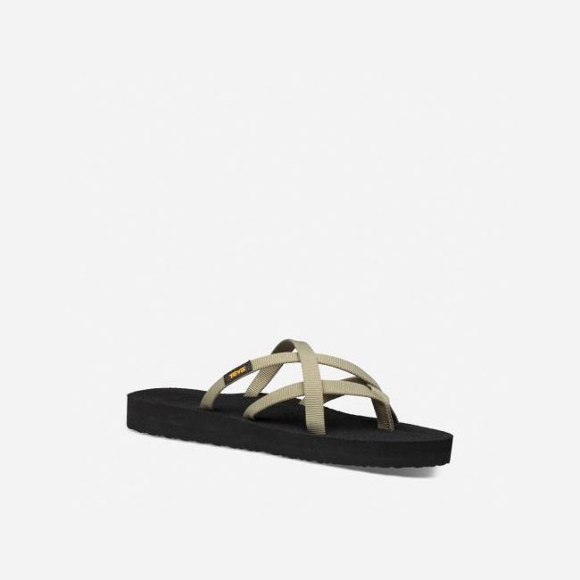 Olive Teva Olowahu Women's Flip Flops | 0JNUZE6