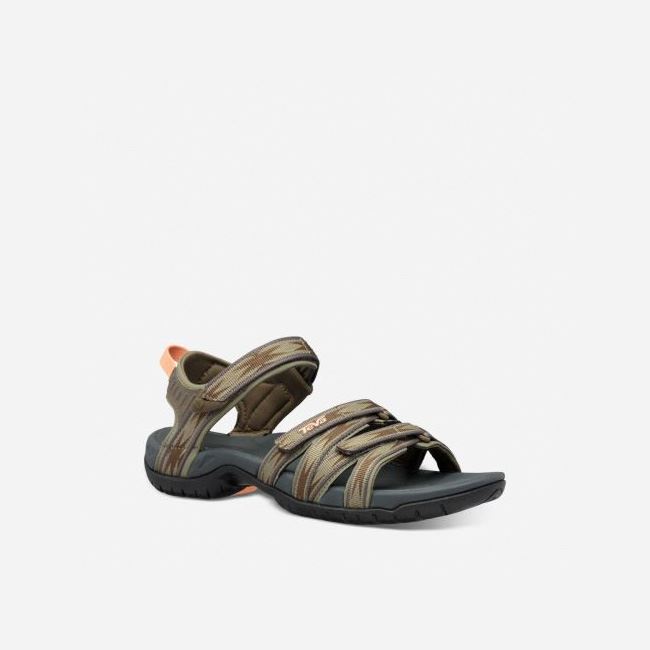 Olive Teva Tirra Women's Sandals | 38PE7MU