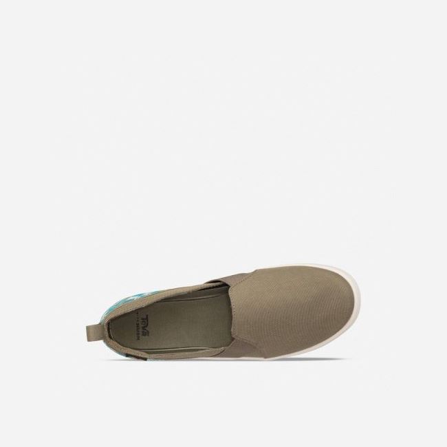 Olive Teva Voya Slip On Women's Slip Ons | DII3UCH