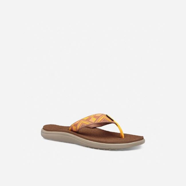 Orange Flower Teva Voya Women's Flip Flops | YUBPOYD