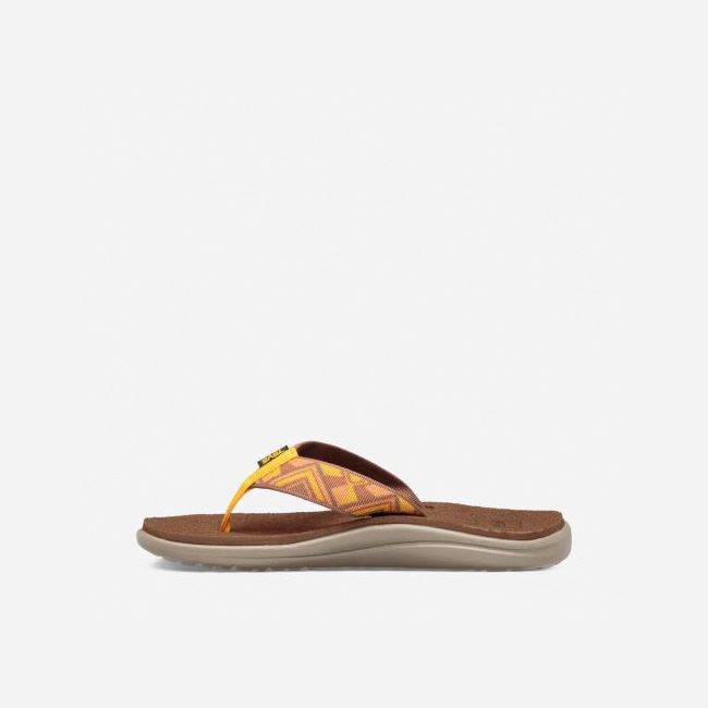 Orange Flower Teva Voya Women's Flip Flops | YUBPOYD