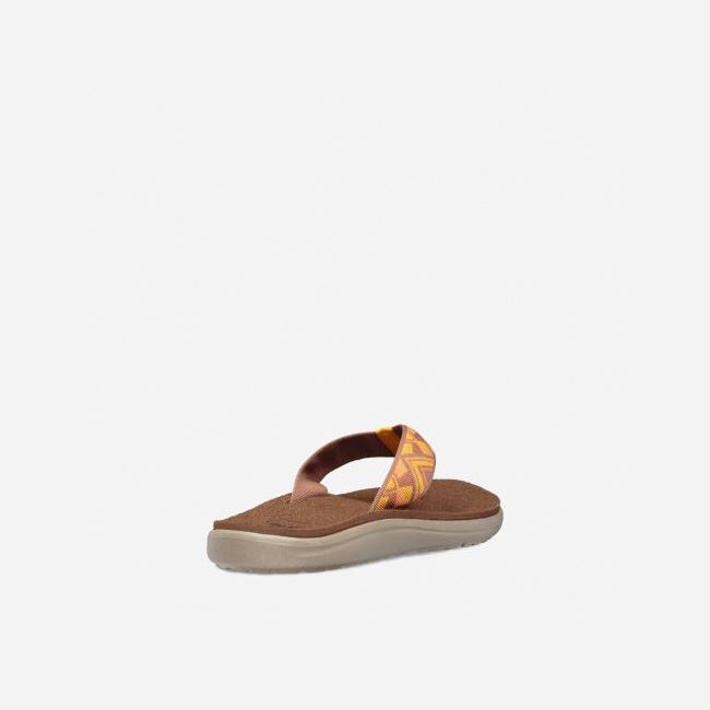 Orange Flower Teva Voya Women's Flip Flops | YUBPOYD