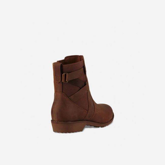 Pecan Teva Ellery Ankle WP Women's Boots | JU45RGK