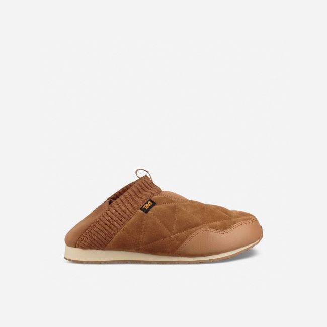 Pecan Teva Ember Moc Shearling Women's Slip Ons | 95RQP5R