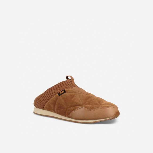 Pecan Teva Ember Moc Shearling Women's Slip Ons | 95RQP5R