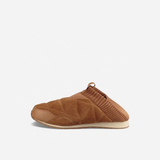 Pecan Teva Ember Moc Shearling Women's Slip Ons | 95RQP5R