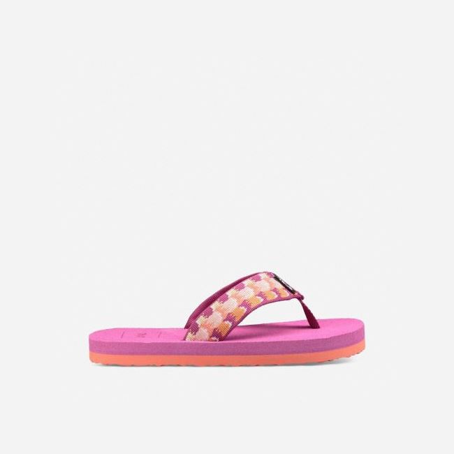 Pink Teva Mush II Kids\' Flip Flops | M35P75P