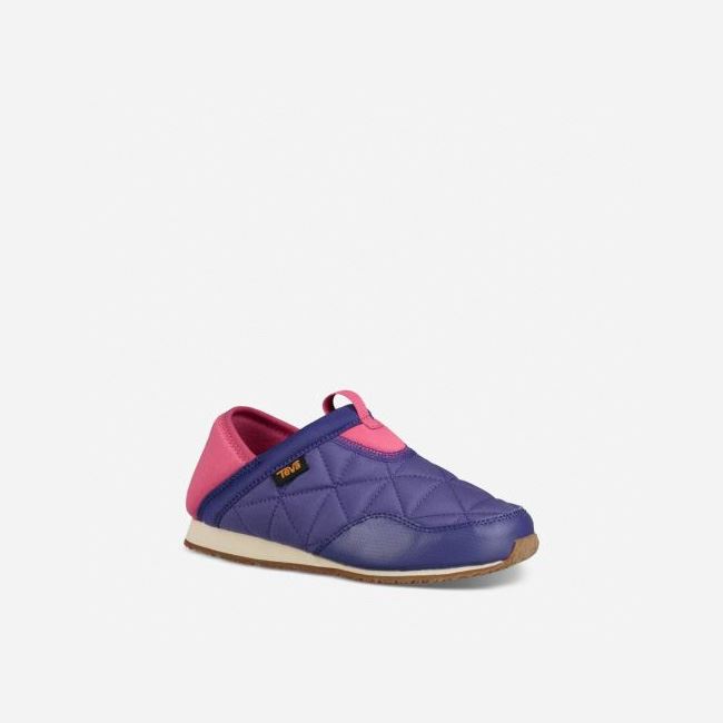 Purple Teva Ember Moc Kids' Slippers | UVWTS6L