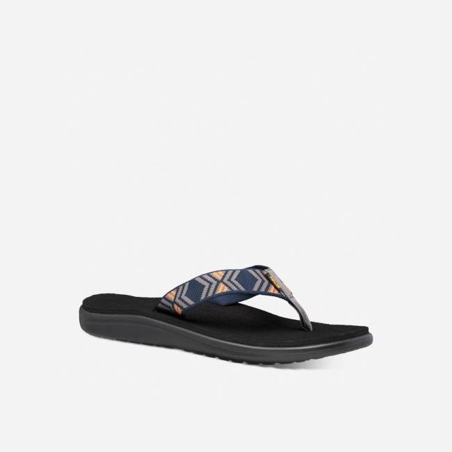 Quito Dark Denim Teva Voya Men's Flip Flops | H59W3WX