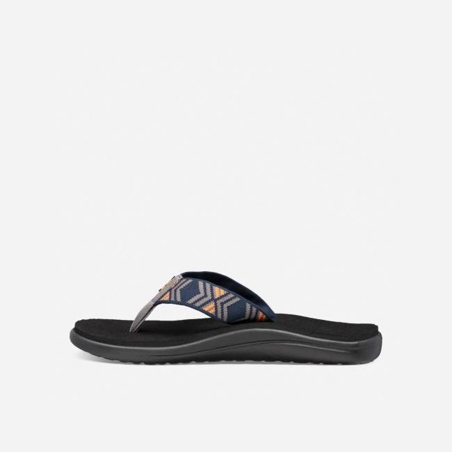 Quito Dark Denim Teva Voya Men's Flip Flops | H59W3WX