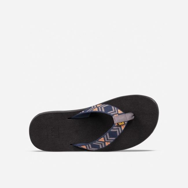 Quito Dark Denim Teva Voya Men's Flip Flops | H59W3WX