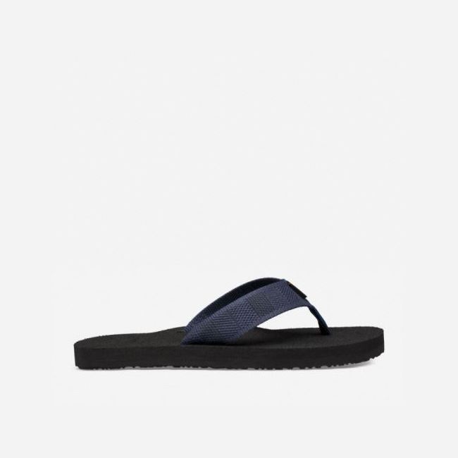 Raki Dark Denim Teva Mush II Men\'s Flip Flops | QQMVZH6