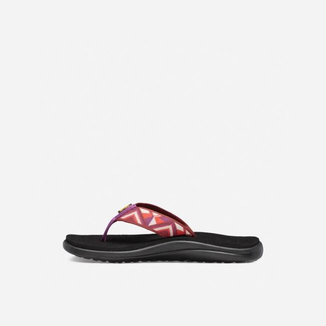 Red Teva Voya Women's Flip Flops | 2QATNGO