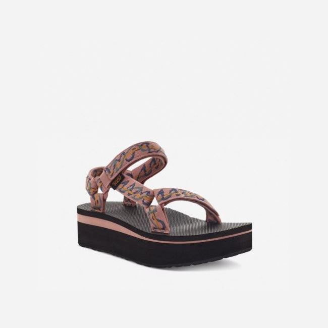 Rose Brown Teva Flatform Universal Women's Sandals | L838JIY