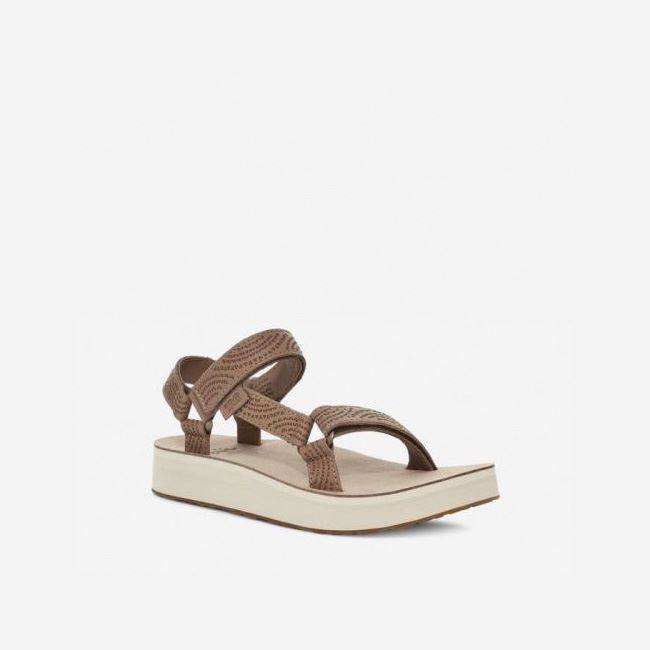 Sand Dune Teva Midform Universal Geometric Women's Flatforms | IMXLIN8