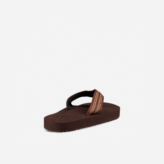 Stripes Brown Teva Original Mush Men's Flip Flops | GIPJNAA