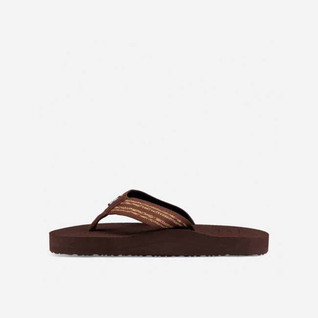 Stripes Brown Teva Original Mush Men's Sandals | M9JWTLP