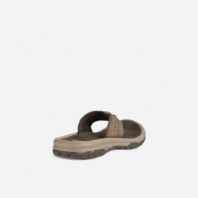 Walnut Teva Langdon Flip Men's Sandals | Q65BV37