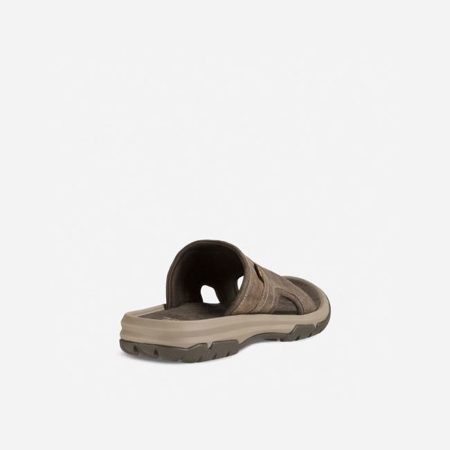 Walnut Teva Langdon Slide Men's Sandals | CJ0ZJOQ