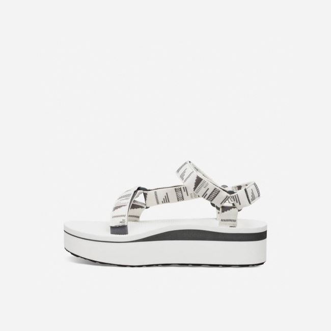 White Teva Flatform Universal Women's Flatforms | 5P9Y9IB