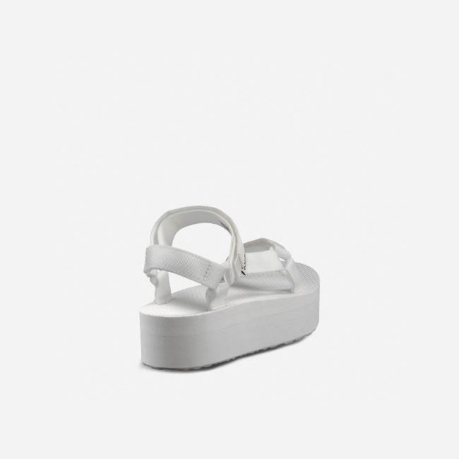 White Teva Flatform Universal Women's Flatforms | YA58EA6