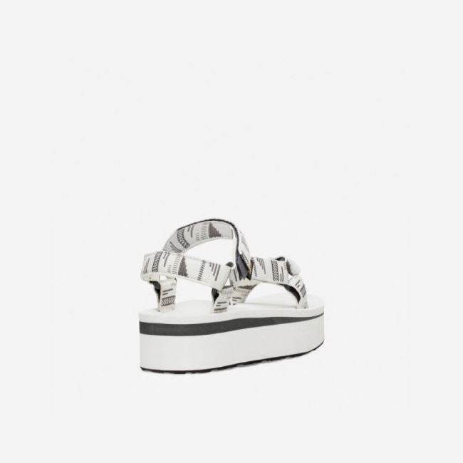 White Teva Flatform Universal Women's Sandals | L8E291F