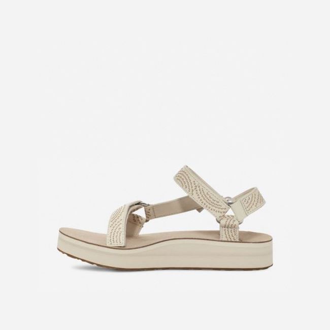 White Teva Midform Universal Geometric Women's Sandals | KLMKRRF