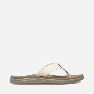 Birch Teva Voya Leather Women's Flip Flops | DK5WZA9