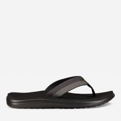 Black Grey Teva Voya Flip Men's Flip Flops | MJJM1KN