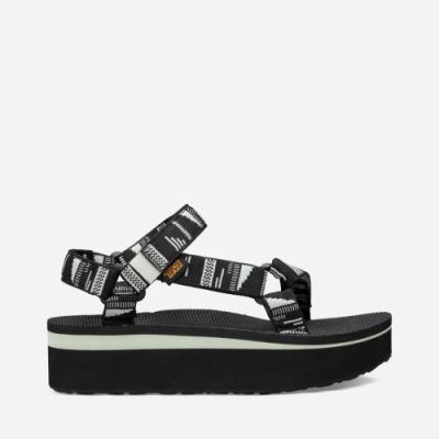 Black Teva Flatform Universal Women's Flatforms | 5IXLW9D