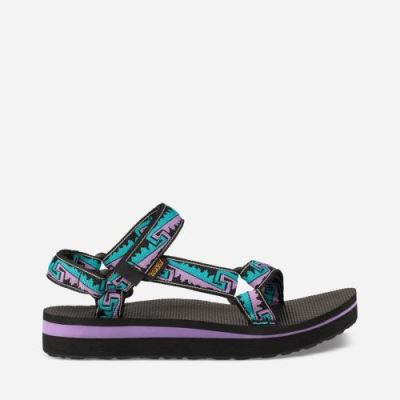 Black Teva Midform Universal Women's Flatforms | B12VR19