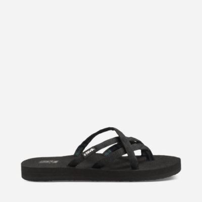 Black Teva Olowahu Women's Flip Flops | 5COAGDA