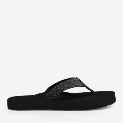 Black Teva Original Mush Men's Flip Flops | V0CTIXV